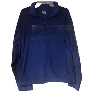 Old Navy Men's Sweatshirt Large Blue Fleece Embroidered Logo Pullover